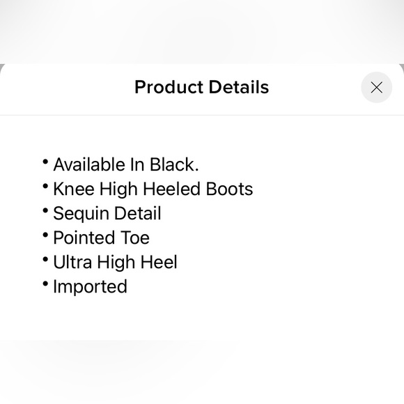 NIB Sequin Knee High Heel Boots 🖤 - Picture 4 of 5